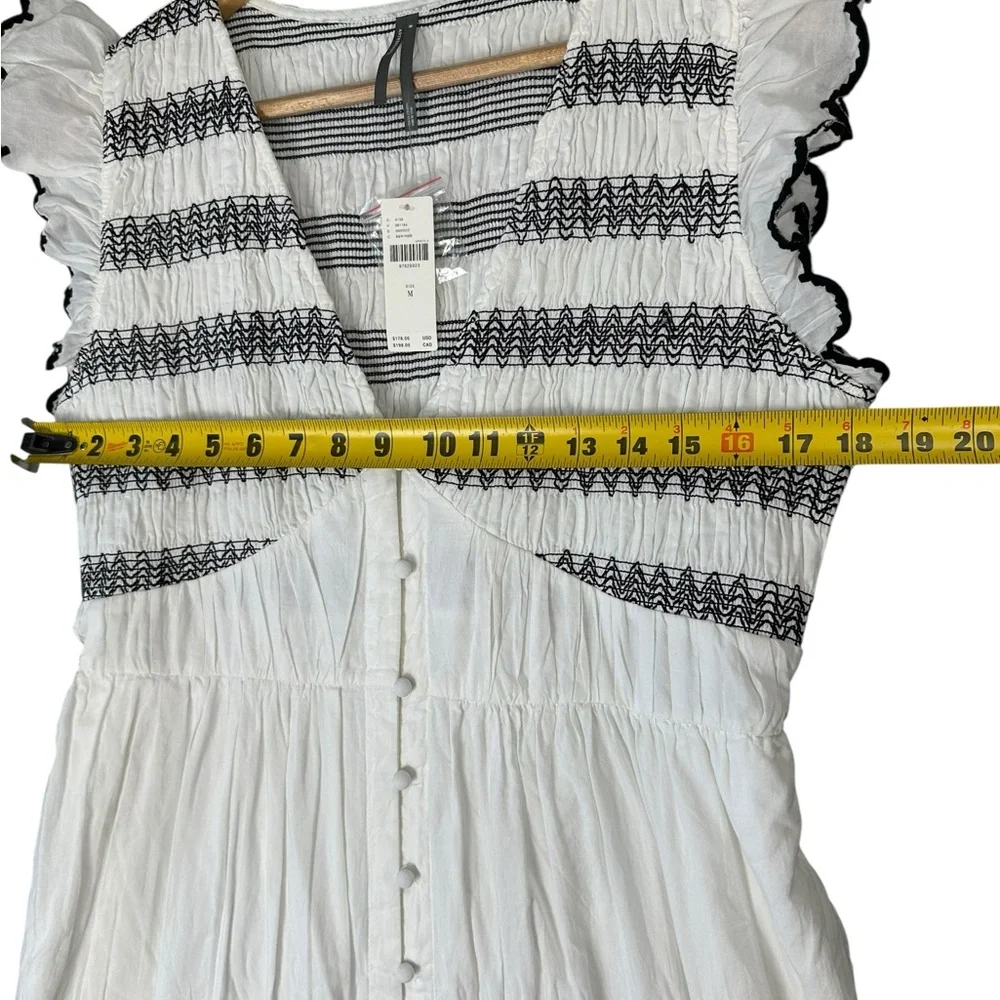 Anthropologie The Peregrine Midi Dress: Embroidered Smocked Edition Size M - Picture 8 of 13